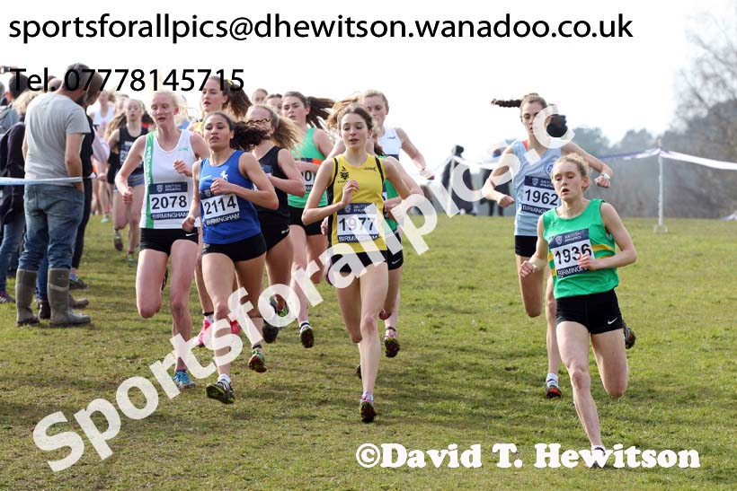 Womens under-17s 2016 Inter Counties Cross Country Champs. and Cross Challenge Final, Cofton Park, Birmingham. Photo: David T. Hewitson/Sports for All Pics